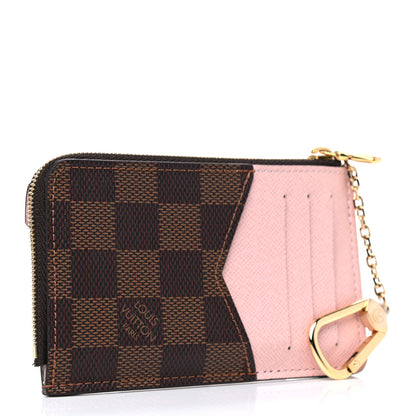 Louis Vuitton Damier Ebene Recto Verso Card Holder Rose Ballerine 3 of 9