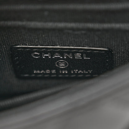 Chanel Lambskin Quilted Mini Trendy CC Clutch With Chain So Black 6 of 11