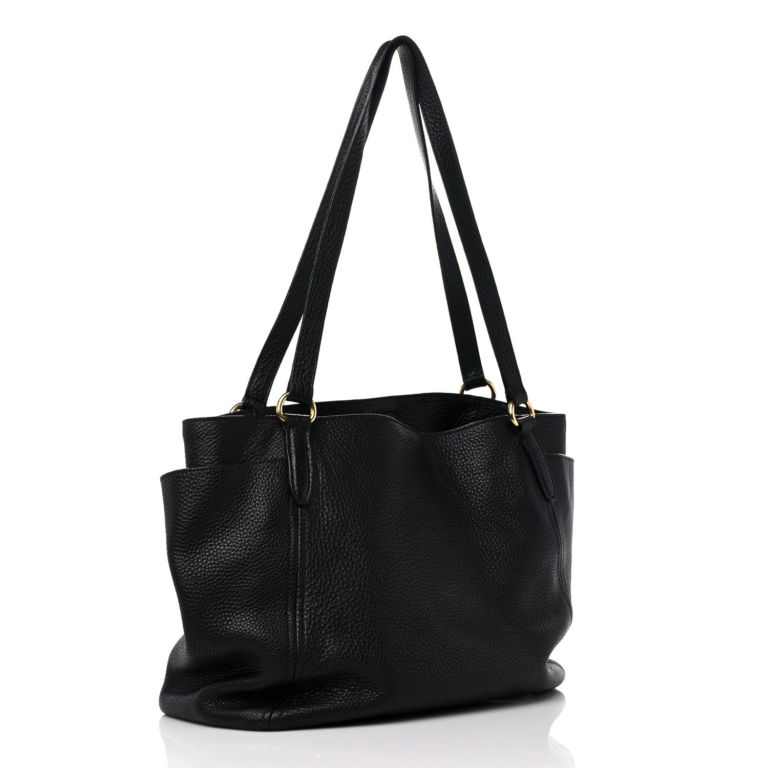 Prada Vitello Daino Shoulder Bag Black 3 of 13