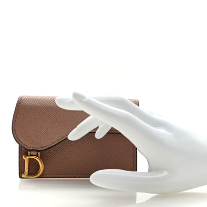 Christian Dior Grained Calfskin Saddle Card Holder Fard 2 of 6