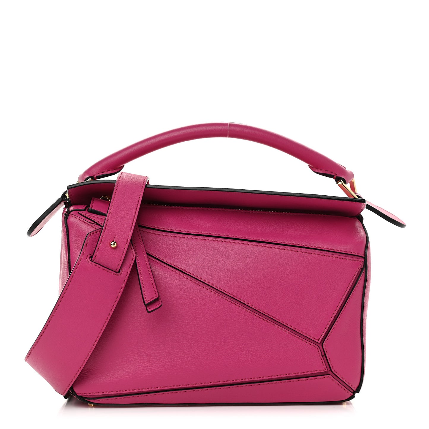 Calfskin Small Puzzle Bag Fuchsia