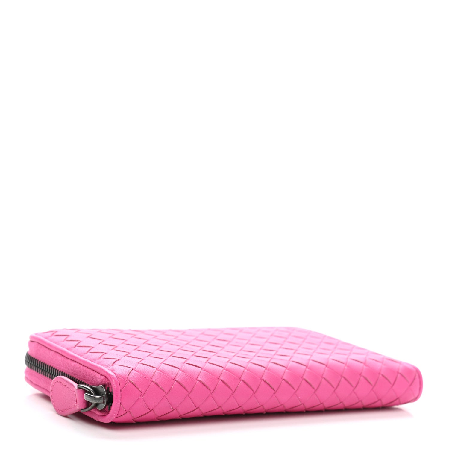Bottega Veneta Nappa Intrecciato Zip Around Wallet Violet Fuxia 4 of 7