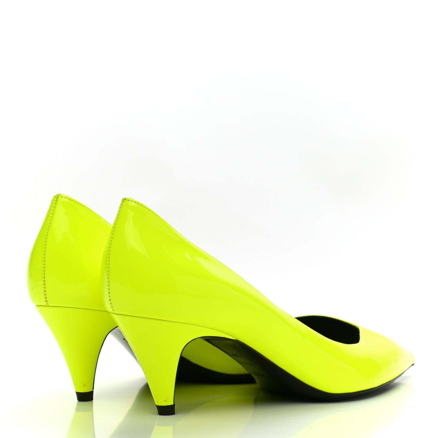 Patent Calfskin Kiki 55 Pumps 39.5 Neon Yellow