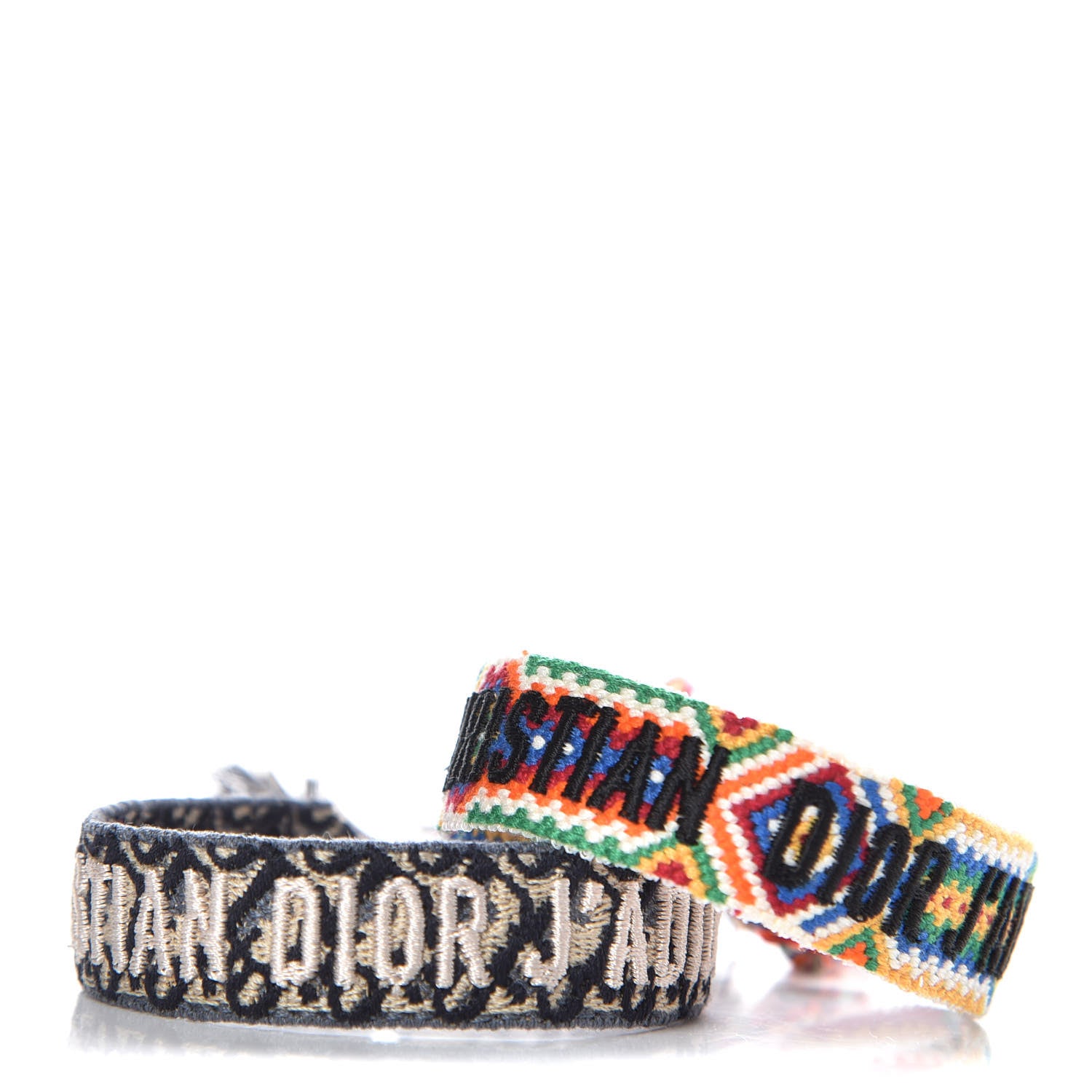Christian Dior Woven Cotton J'Adior Friendship Bracelet Set 1 of 4