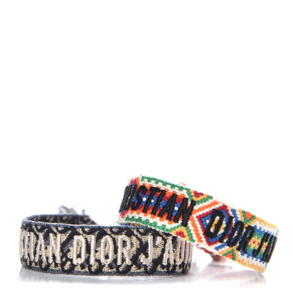Christian Dior Woven Cotton J'Adior Friendship Bracelet Set 1 of 4