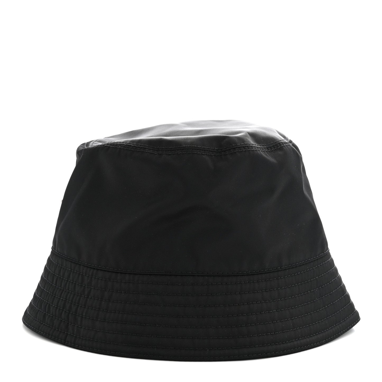 Re-Nylon Metal Triangle Logo Womens Bucket Hat L Black