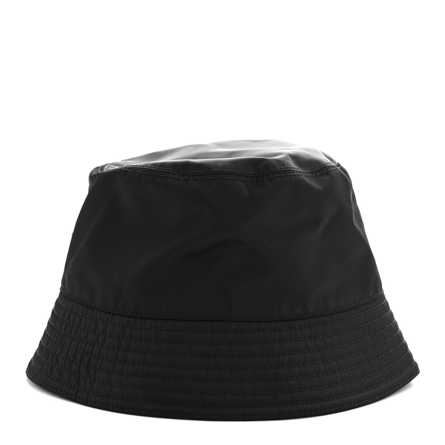 Prada Re-Nylon Metal Triangle Logo Womens Bucket Hat L Black 4 of 8