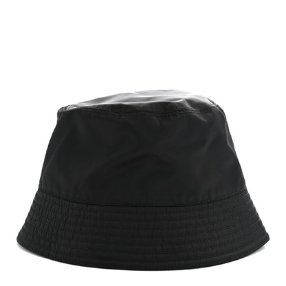 Prada Re-Nylon Metal Triangle Logo Womens Bucket Hat L Black 4 of 8