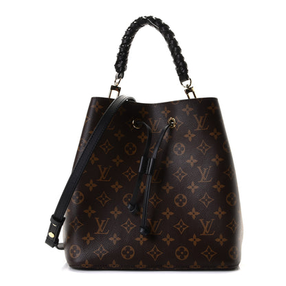 Louis Vuitton Monogram Braided Neonoe MM Black 1 of 4