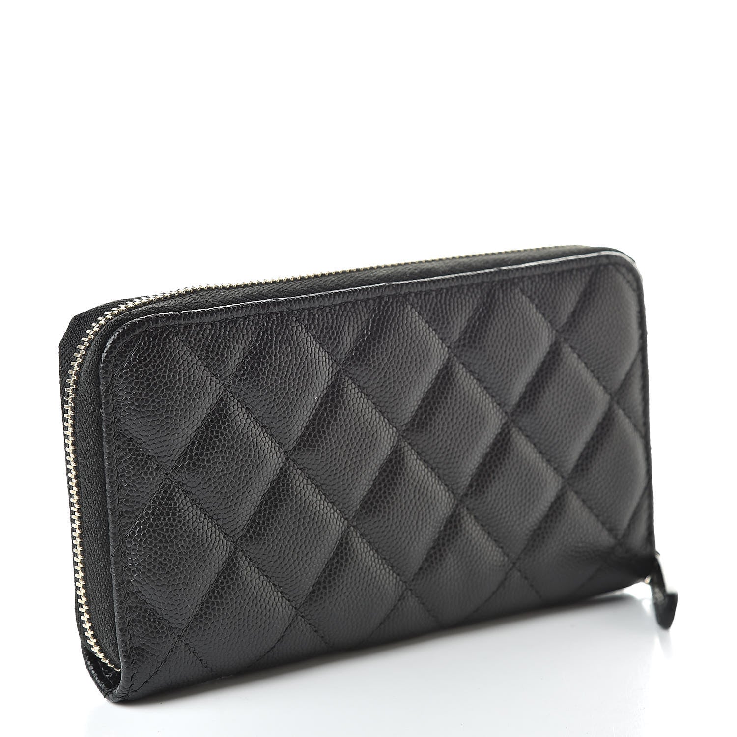 Chanel Caviar Quilted Small Zip Around Wallet Black 3 of 9