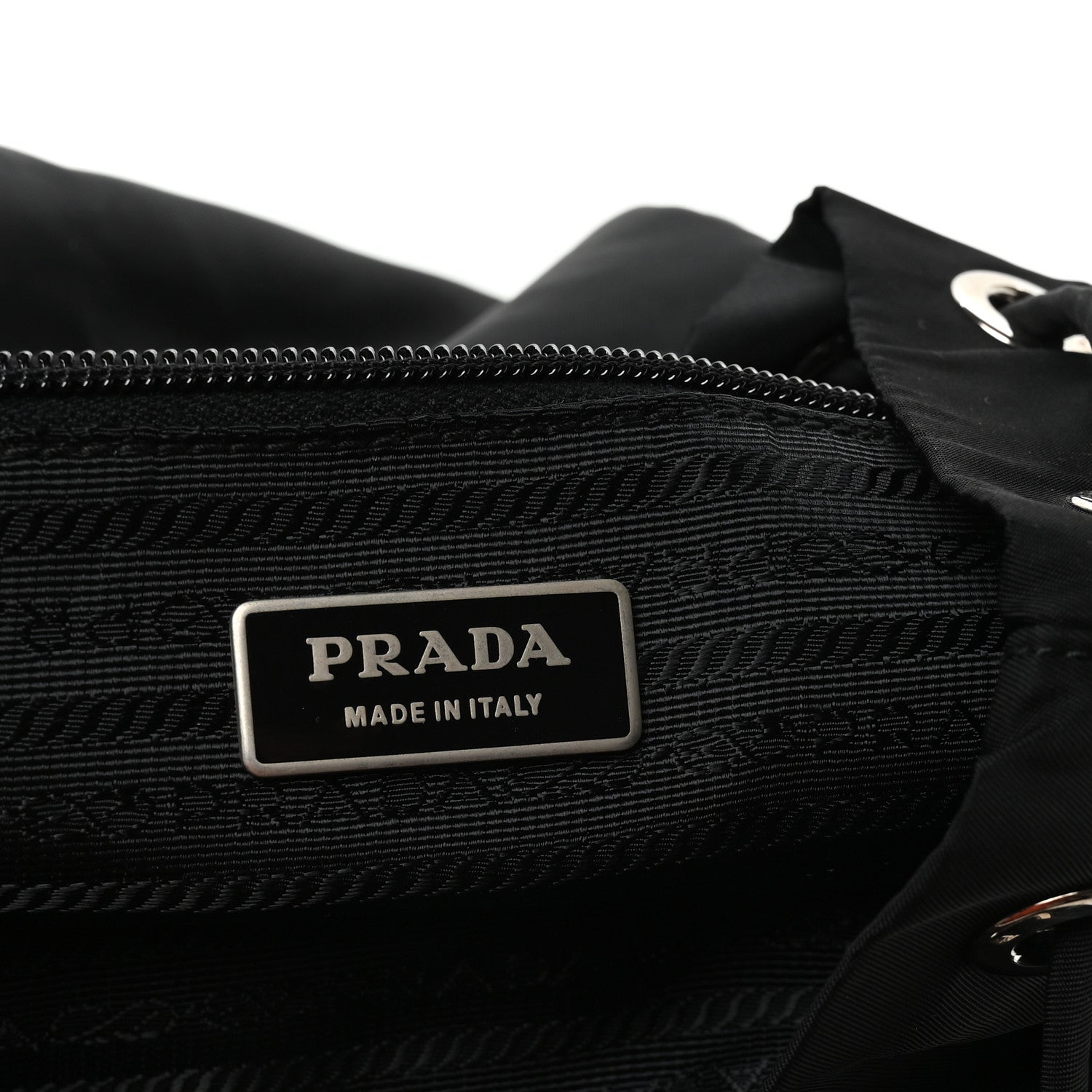 Prada Nylon Vela Medium Backpack Black 6 of 10
