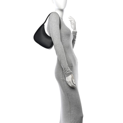 The Row Smooth Calfskin Half Moon Shoulder Bag Black 2 of 11