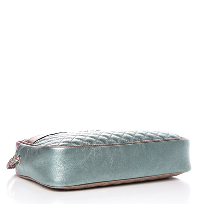 Gucci Laminated Nappa Trapuntata Small Zumi Shoulder Bag Rosa Lago Rame 4 of 9