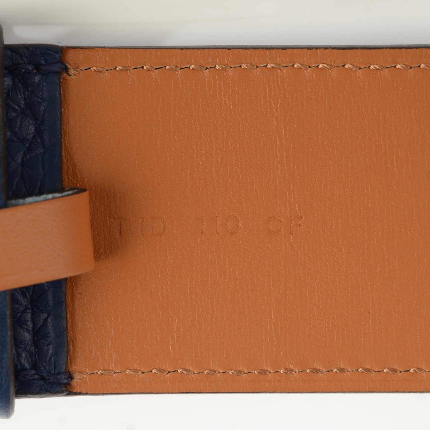 Hermes Taurillon Clemence 40mm Mens Etriviere Belt Bleu Saphir 110 6 of 7