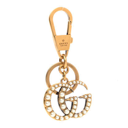 Gucci Pearl Double G Key Chain Gold 1 of 4
