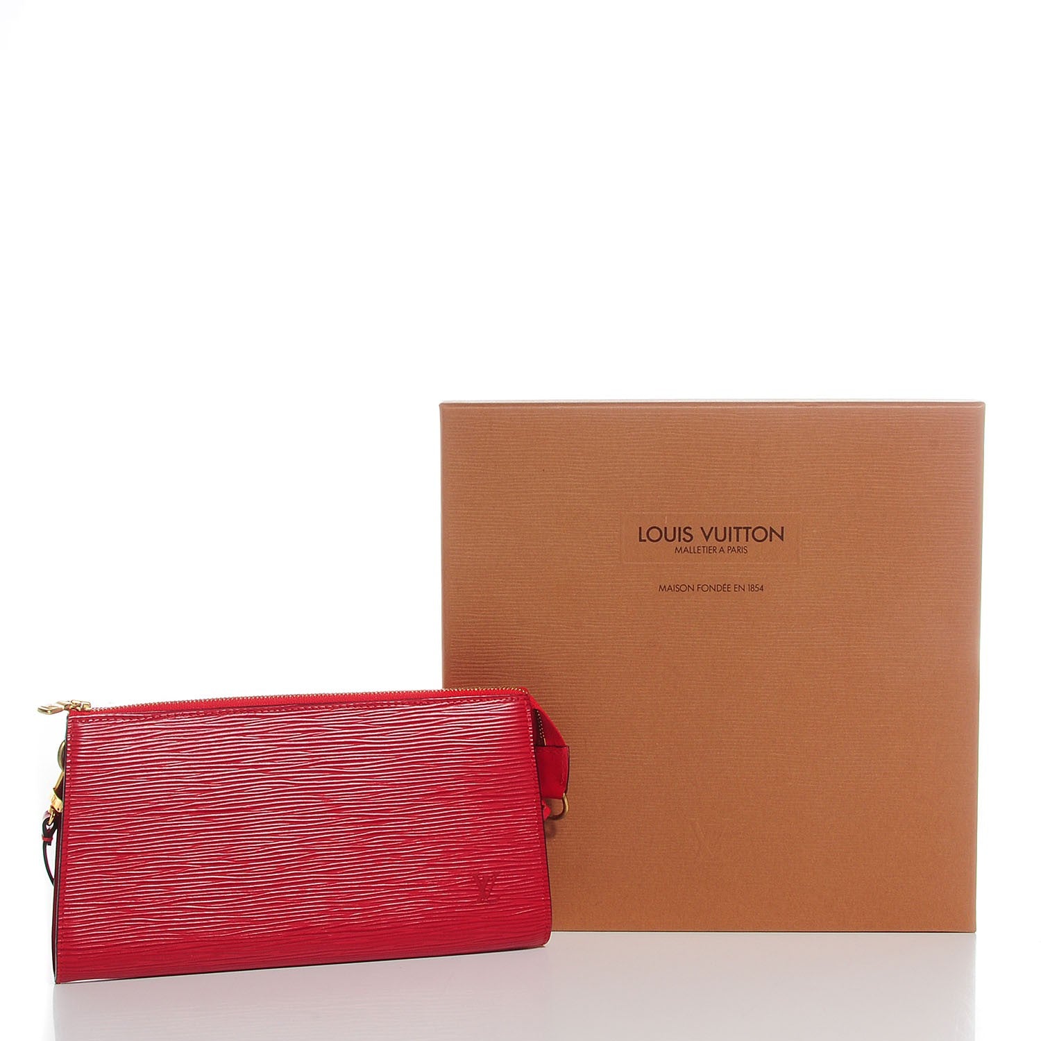 Louis Vuitton Epi Pochette Accessories 24 Castillan Red 8 of 8