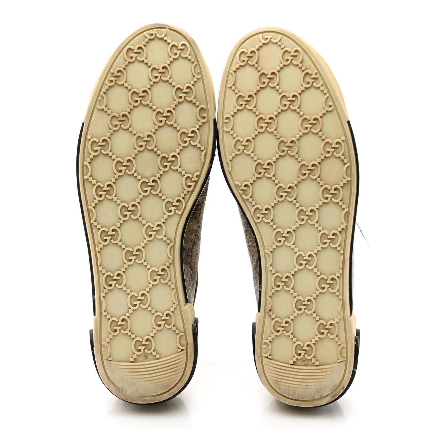 GG Monogram Web Womens Script Sneakers 36 Brown