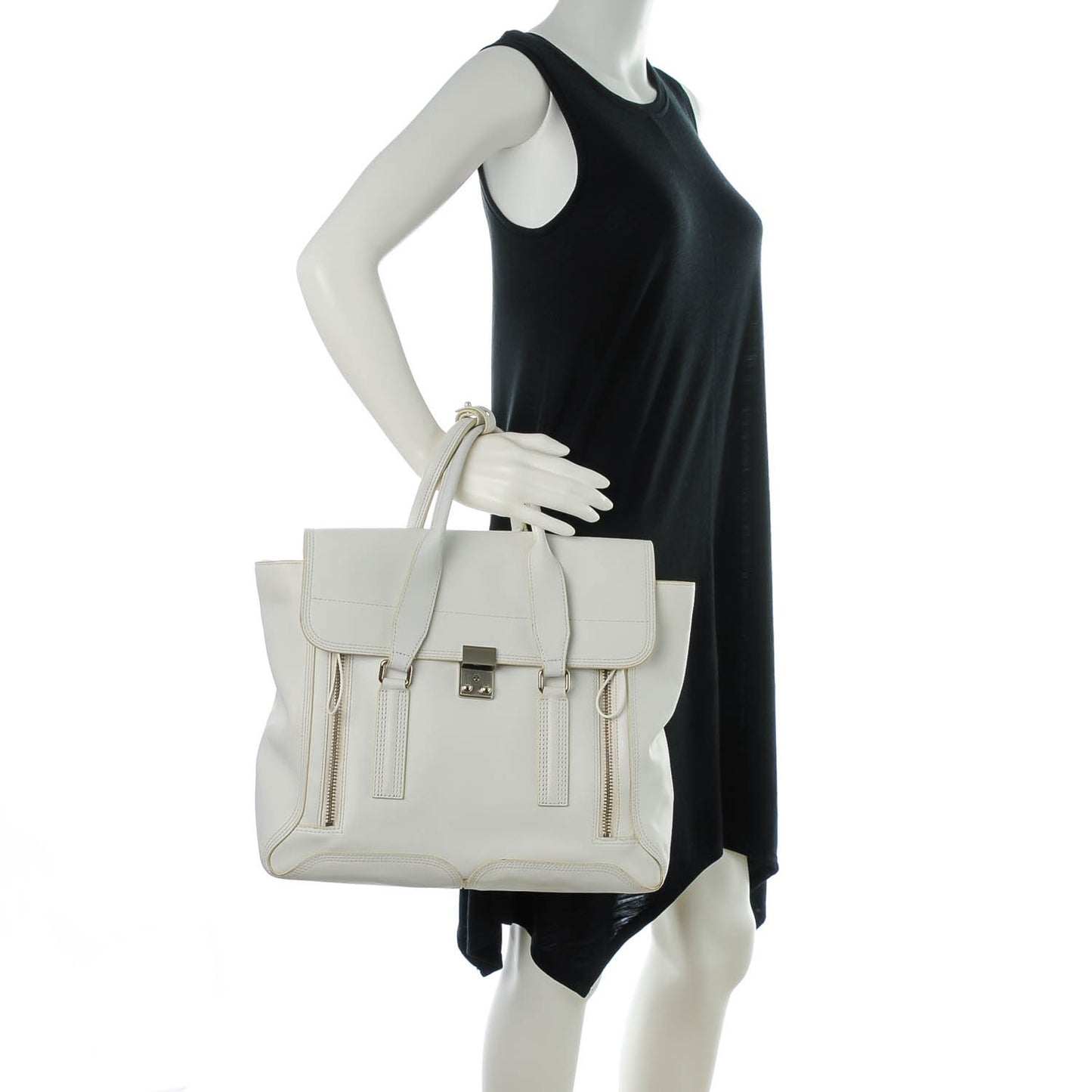 3.1 Calfskin Large Pashli Satchel White