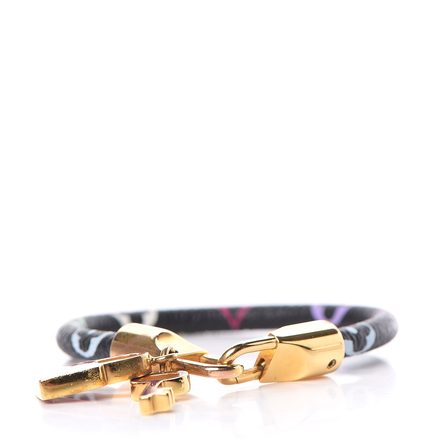 Louis Vuitton Monogram Multicolor Luck It Bracelet 17 Black 3 of 5