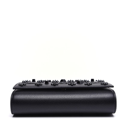 Christian Louboutin Calfskin Spikes Loubinthesky Paloma Clutch Black 10 of 14