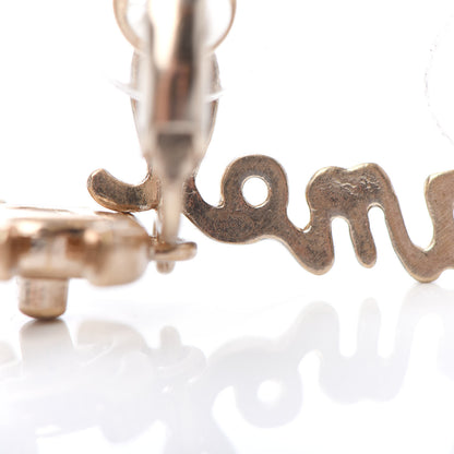 Chanel Metal CC Turnlock Climber Clip On Earrings Gold 4 of 5