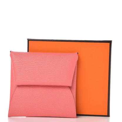 Hermes Chevre Mysore Bastia Coin Purse Rose Ete 8 of 8