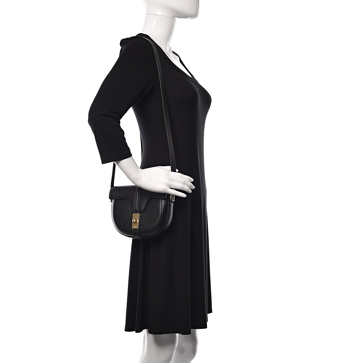 Celine Grained Calfskin Besace Small 16 Black 2 of 11
