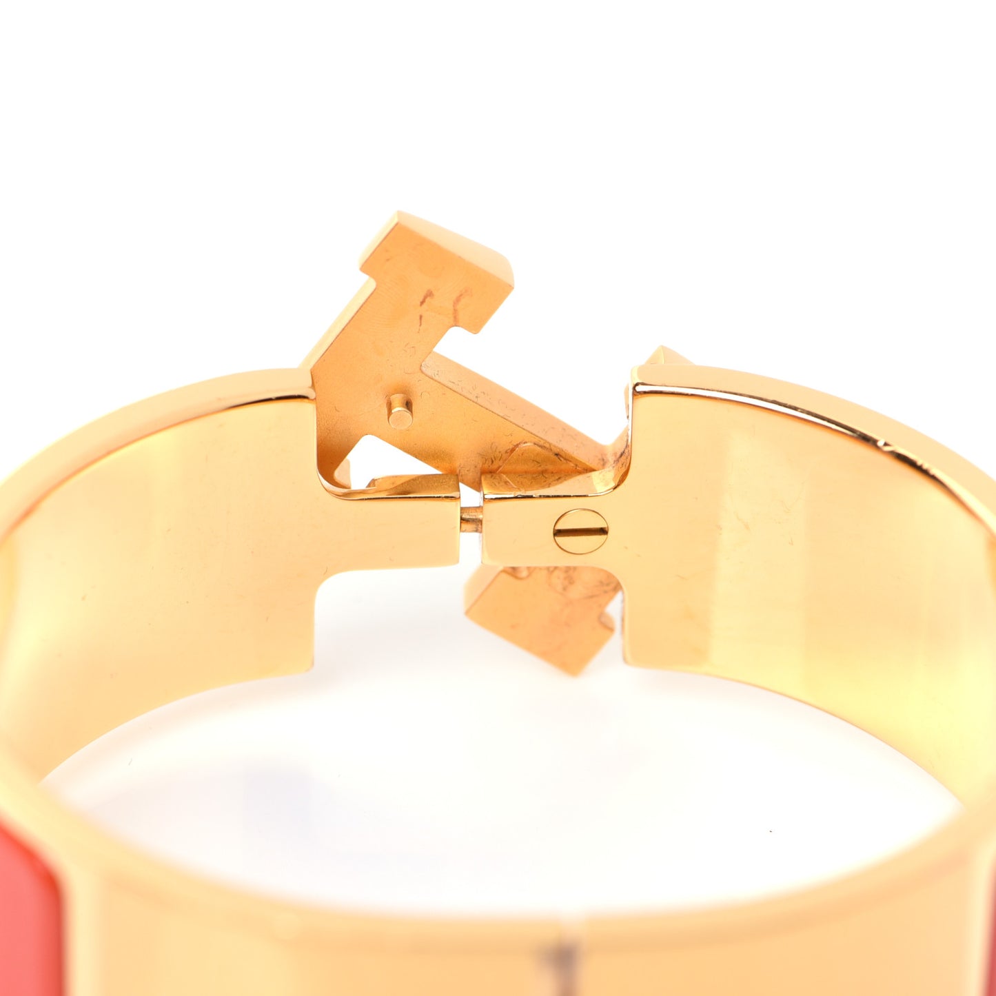 Enamel Wide Clic Clac H Bracelet PM Orange