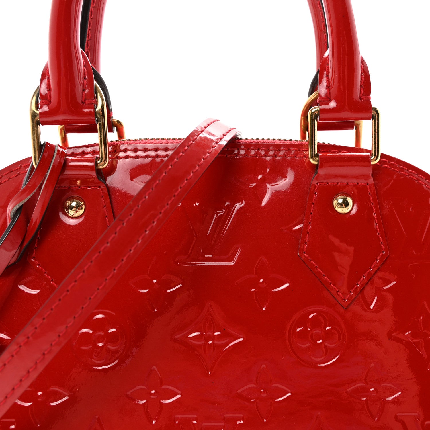 Louis Vuitton Vernis Alma BB Cherry 7 of 9