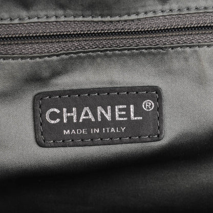 Chanel Lambskin Square Stitched Lax Shopping Tote Black 6 of 9
