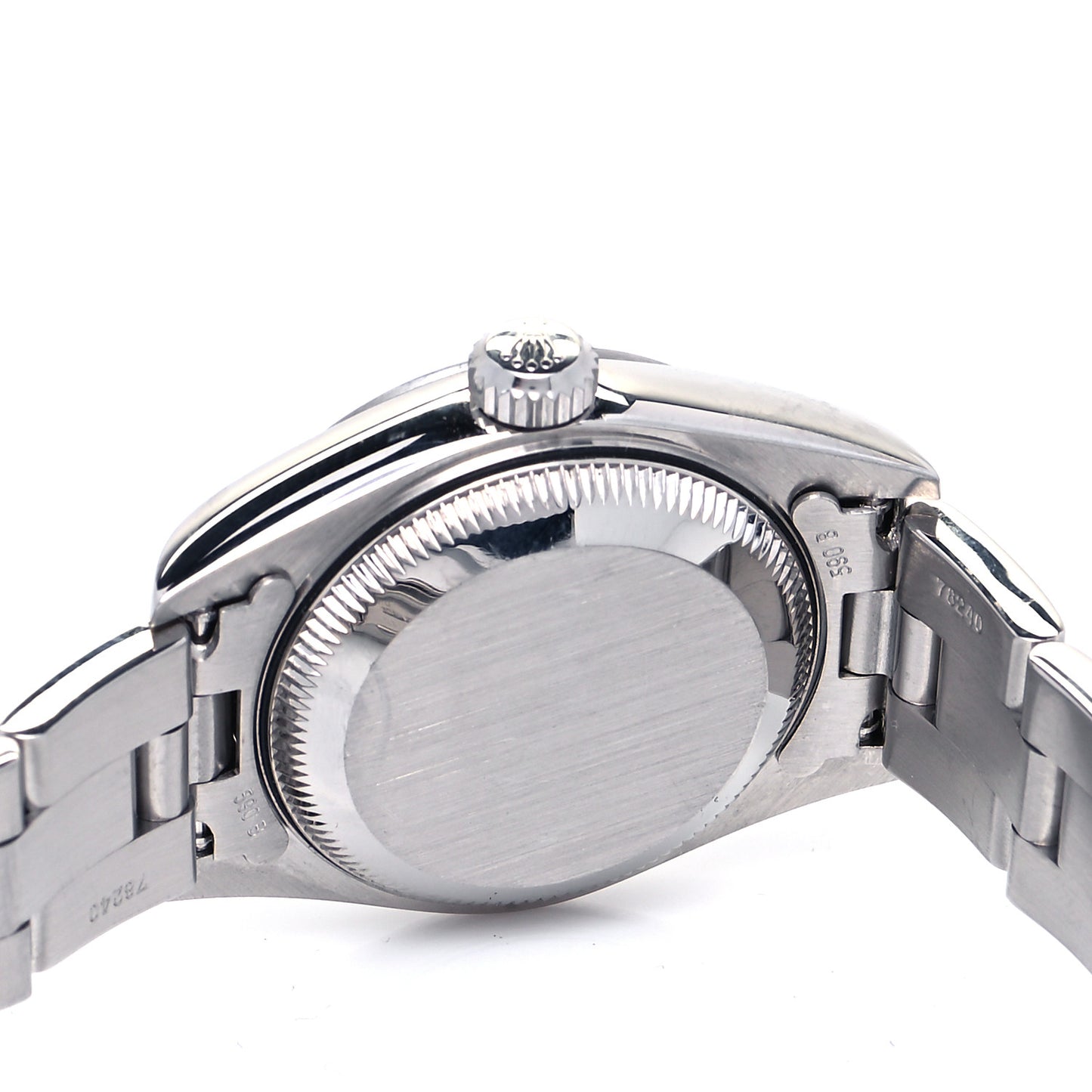 Stainless Steel 26mm Oyster Perpetual Date Watch White Roman 79160