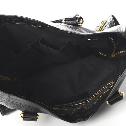 Balenciaga Chevre Gold Metallic Edge Hardware City Black 6 of 11