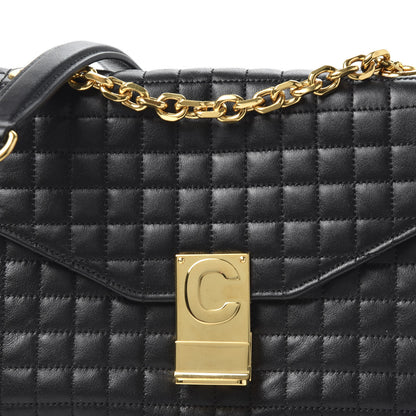 Celine Calfskin Quilted Medium C Bag Black 9 of 9