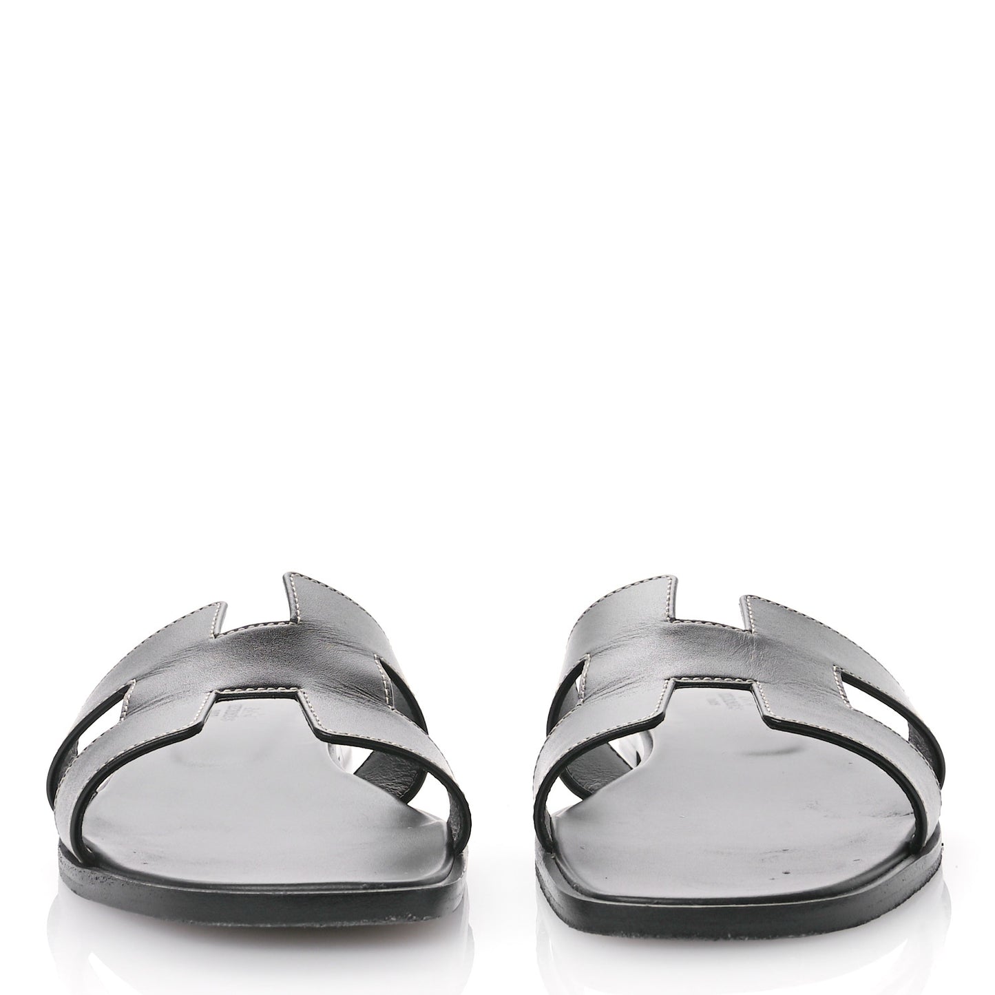 Box Calfskin Oran Sandals 41 Black