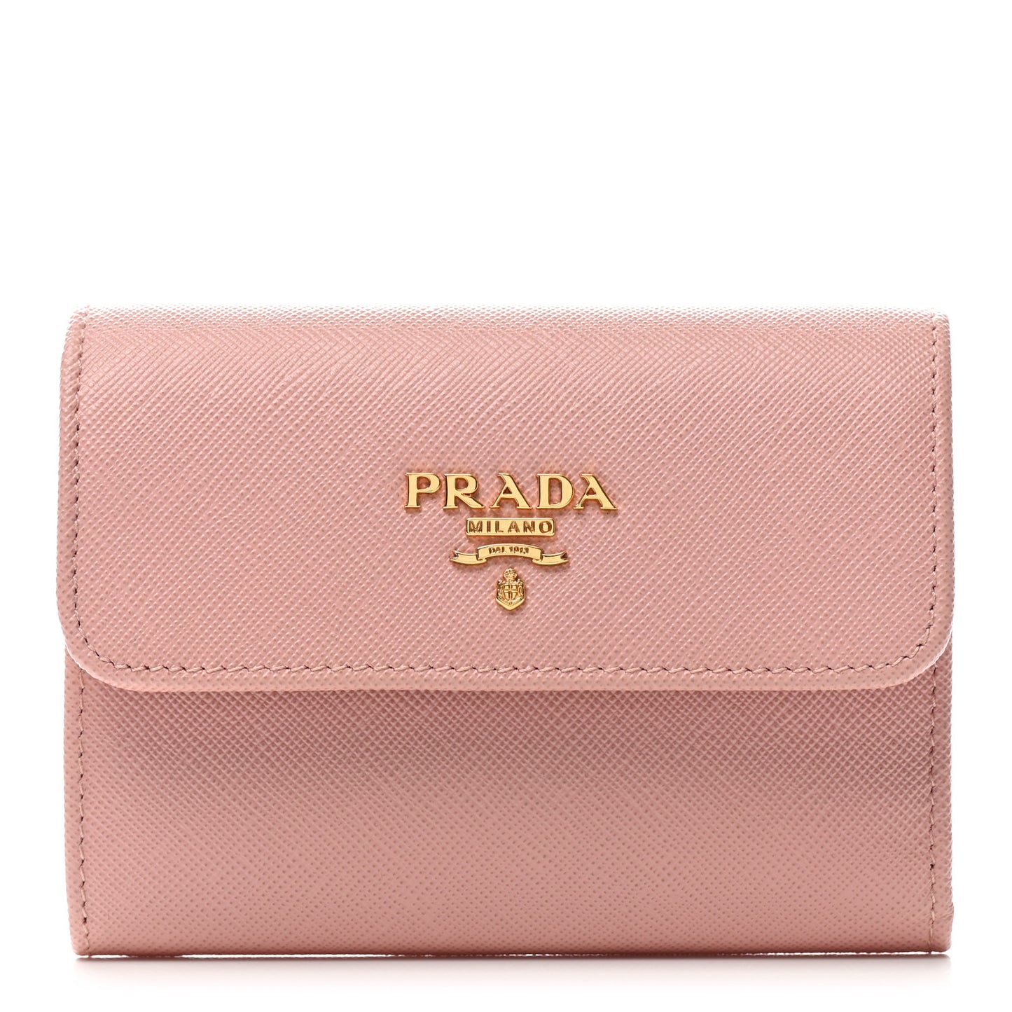 Saffiano Metal Tri-Fold Wallet Orchidea