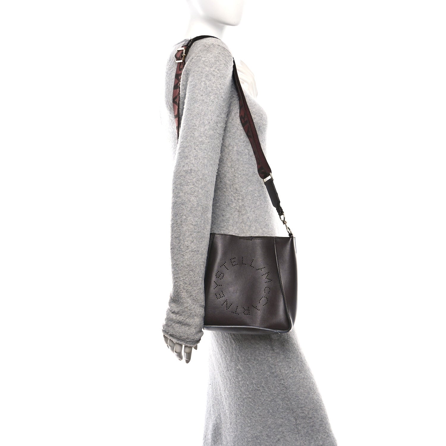 Stella McCartney Eco Alter Nappa Perforated Logo Tiny Crossbody Cinnamon 2 of 10