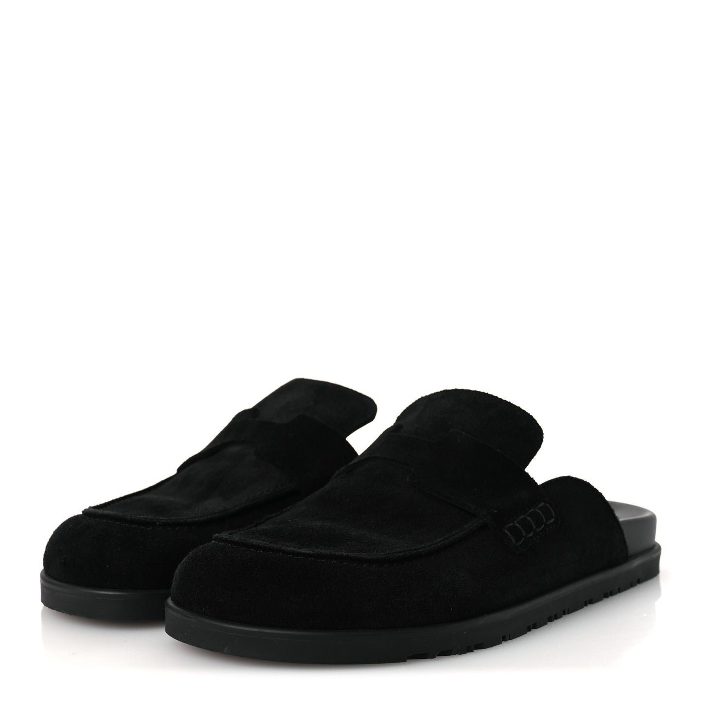 Suede Calfskin Go Mules 39 Black
