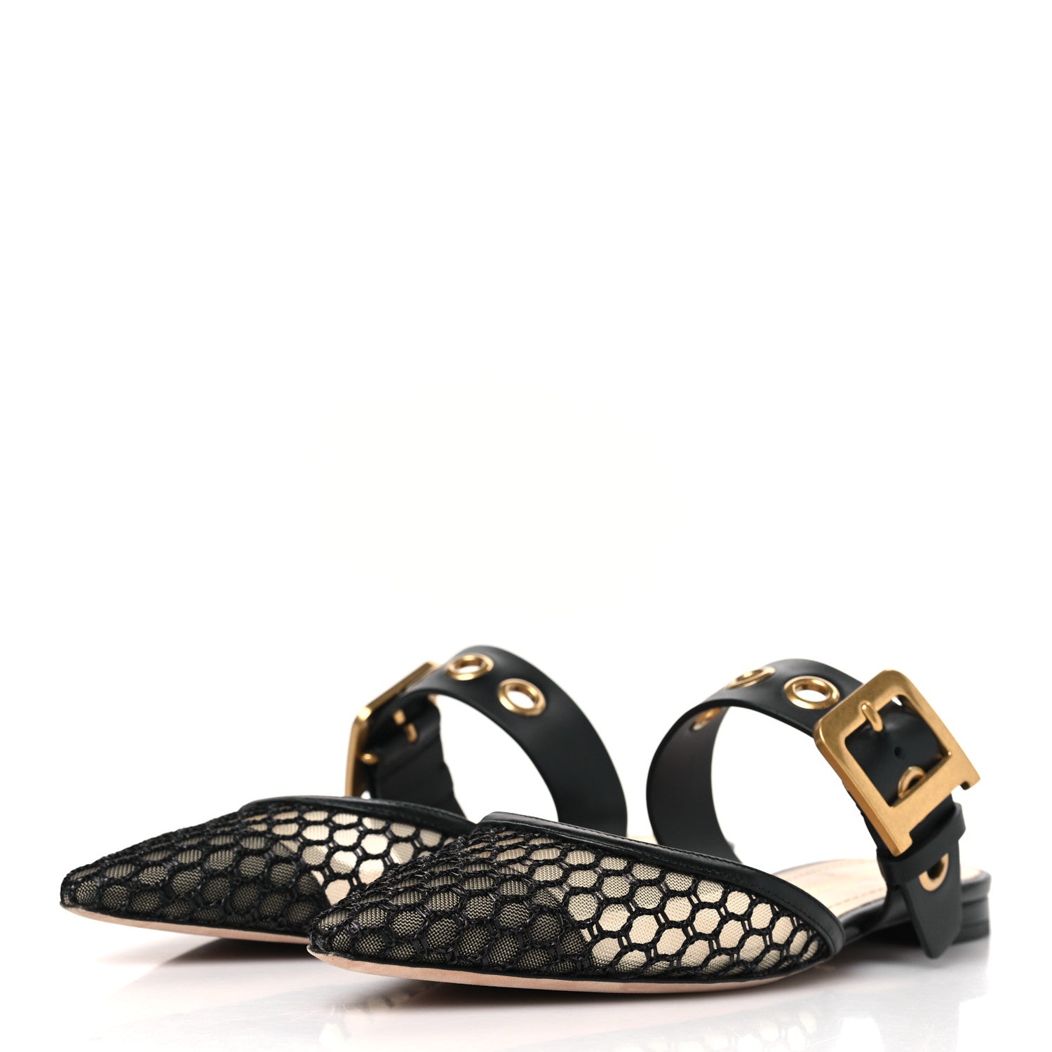 Christian Dior Resille D-Dior Mule Flats 36.5 Black 3 of 7