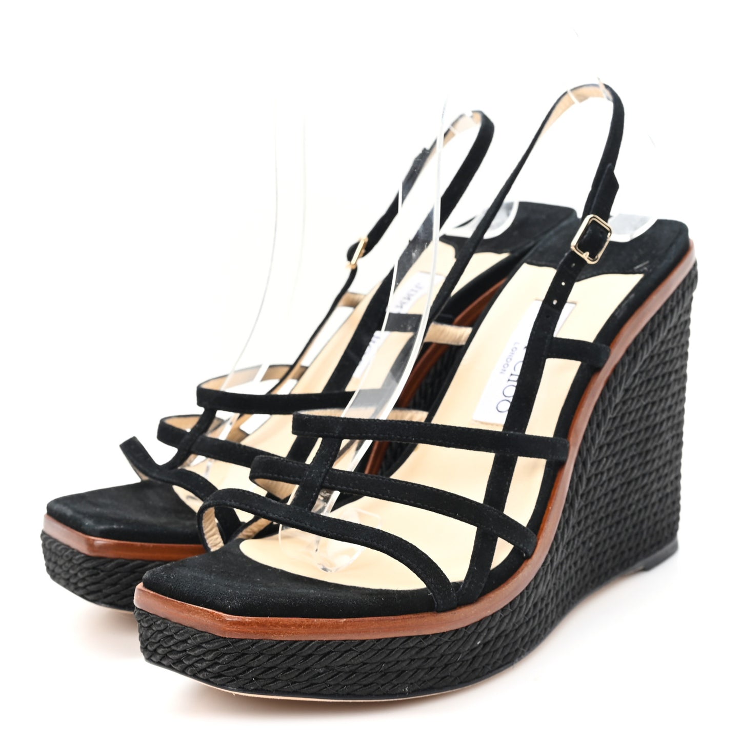Suede Ariela 110 Wedge Sandals 41 Black
