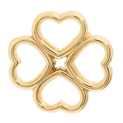 Tiffany 18K Yellow Gold Loving Heart Clover Pendant 1 of 3