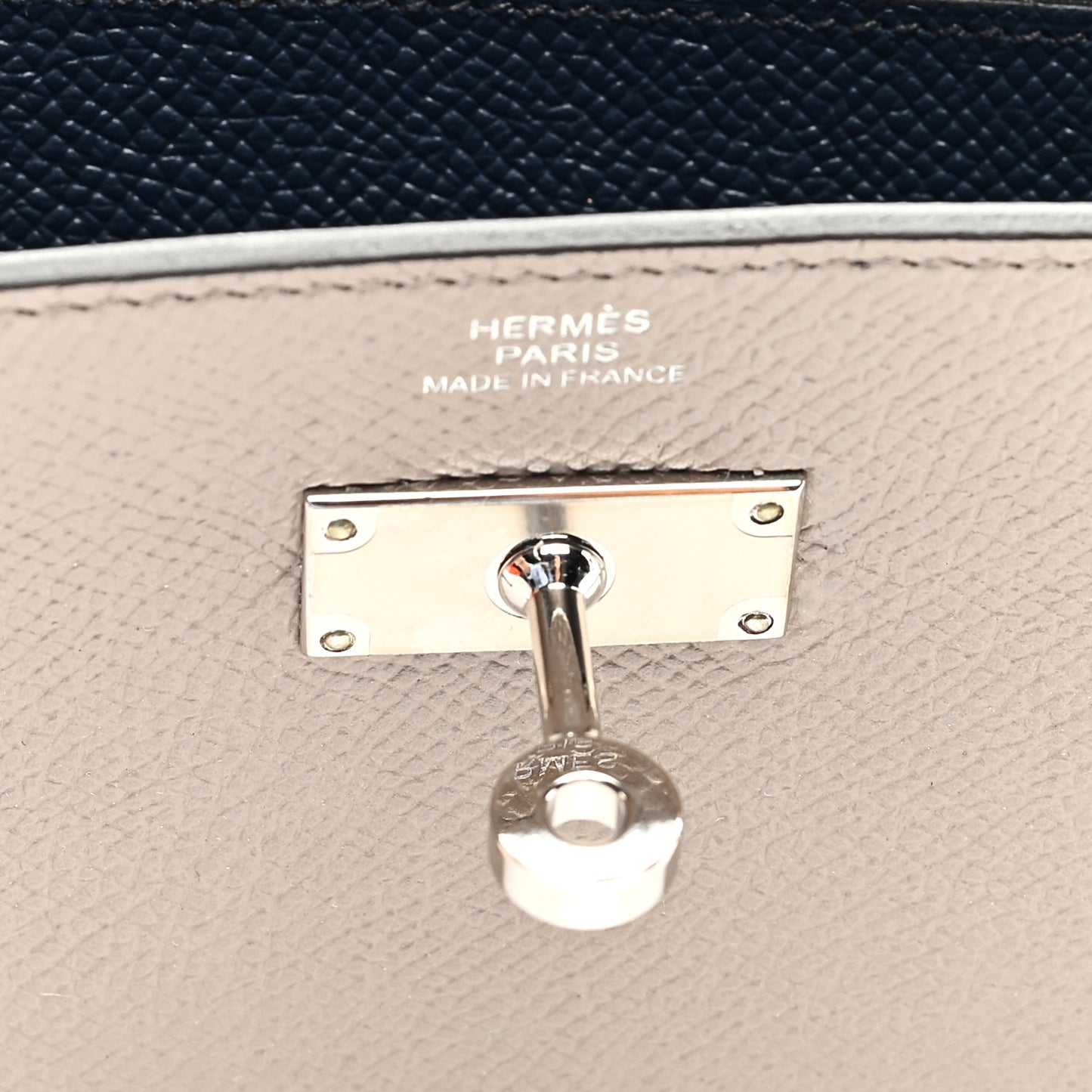 Epsom Verso Kelly Longue Wallet Gris Asphalt Bleu Indigo