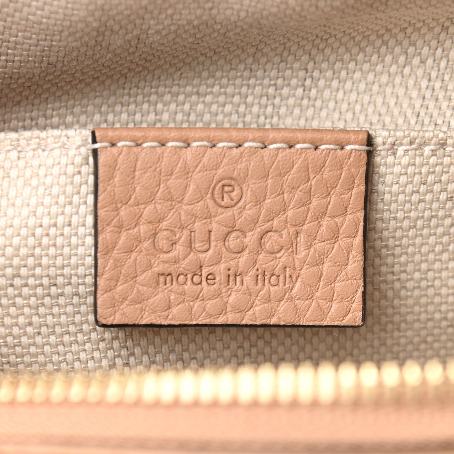 Pebbled Calfskin Small Soho Disco Bag Camelia