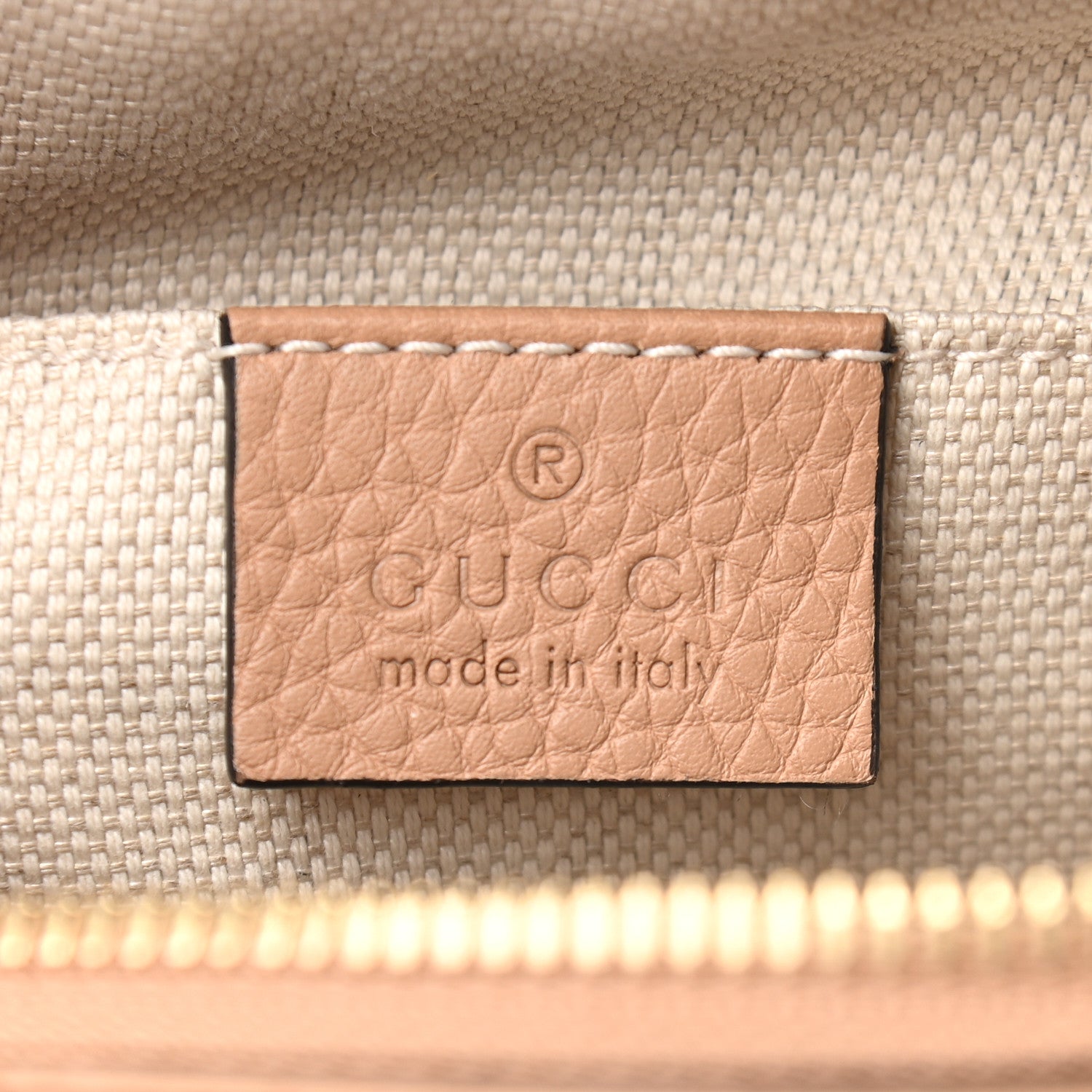 Gucci Pebbled Calfskin Small Soho Disco Bag Camelia 6 of 9
