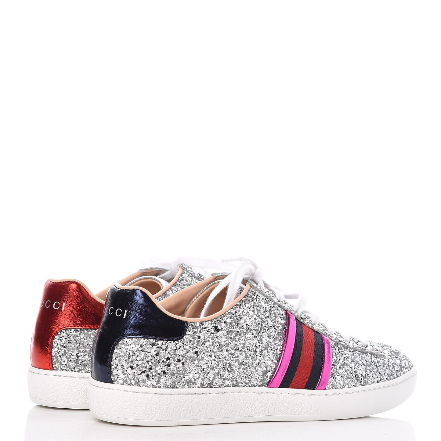 Glitter Web Ace Sneakers 38.5 Silver