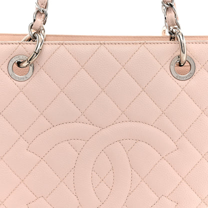 Chanel Caviar Quilted Grand Shopping Tote GST Light Pink 8 of 13