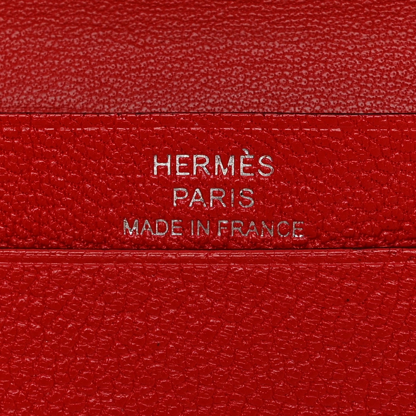 Chevre Mysore Bearn Card Holder Wallet Rouge de Coeur