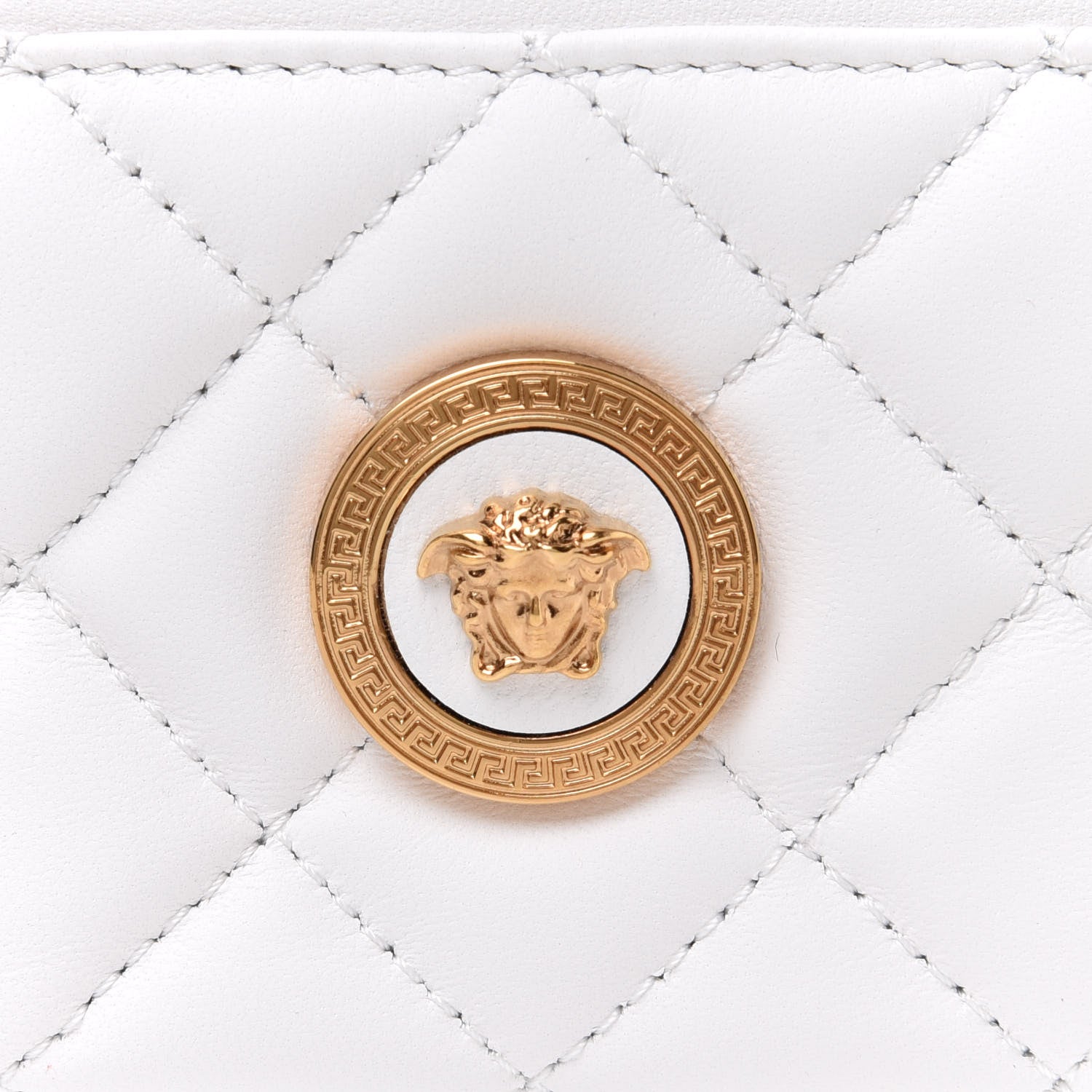 Versace Nappa Quilted Medusa Bucket Bag White 8 of 12