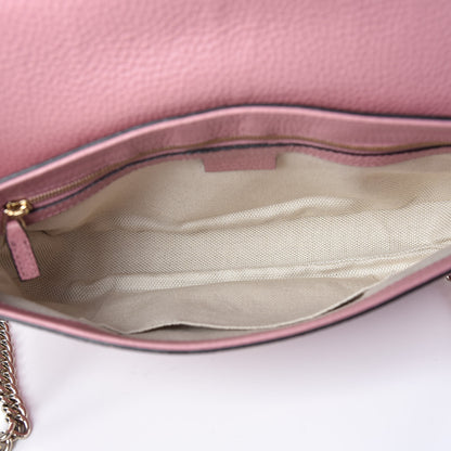 Gucci Pebbled Calfskin Medium Soho Flap Crossbody Pink 7 of 10