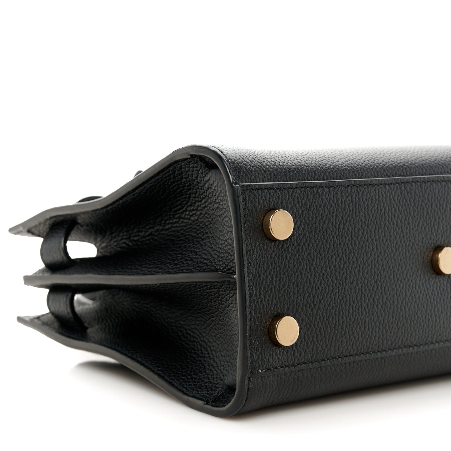 Grained Calfskin Nano Supple Sac De Jour Black