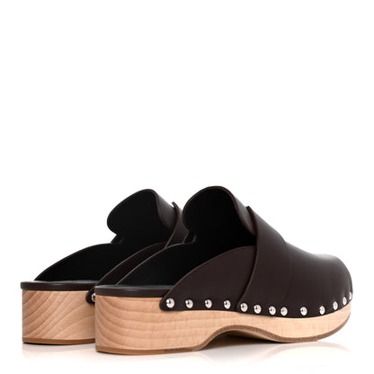 Hermes Calfskin Calya Mules 37 Cafe 4 of 11